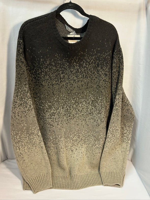 Men's Long Sleeve Pullover Sweater, Shades of Taupe, 2XL