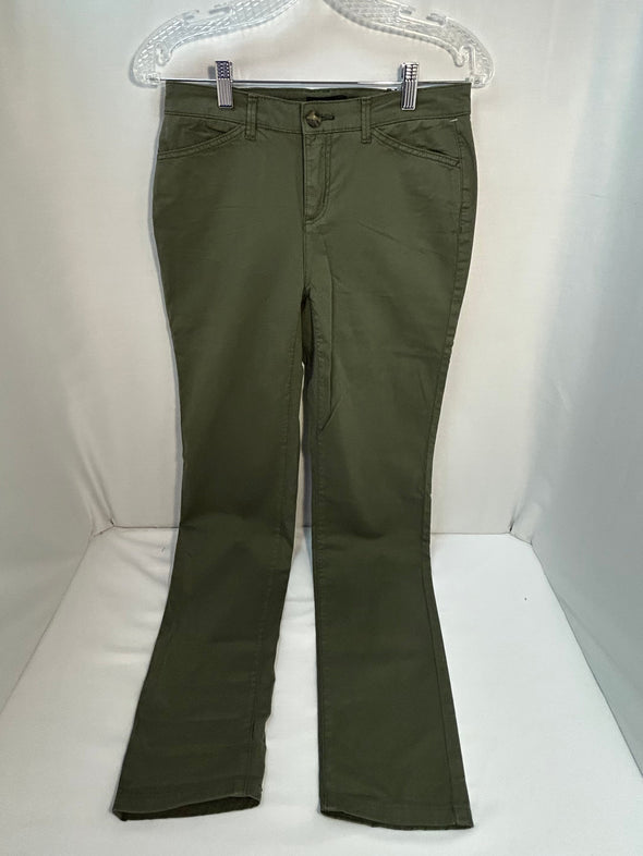 Ladies Slim Fit Chino Jeans, Green, Size 0