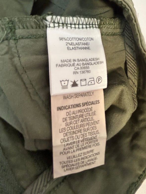 Ladies Slim Fit Chino Jeans, Green, Size 0