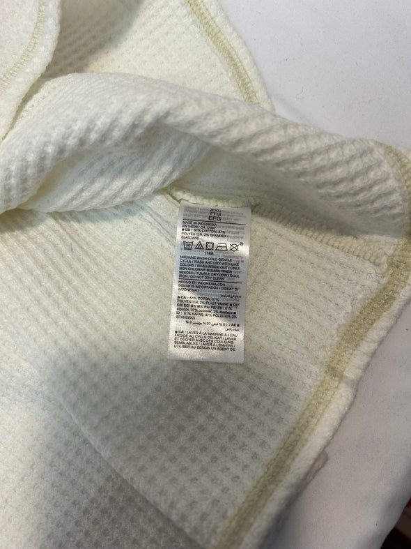 Ladies Henley Waffle Knit, Raglan Sleeve, Size 2XL,