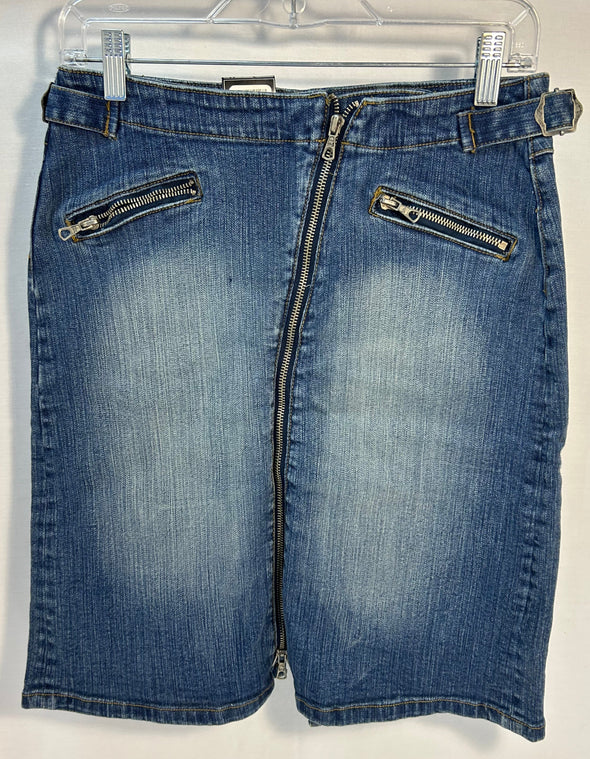 Ladies Denim Skirt, Navy, Size 8, 98% Cotton, New