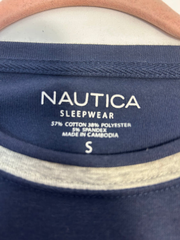 Men's Short Sleeve PJ Pullover, Raglan Sleeve, Navy, Small,