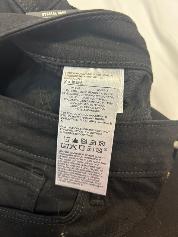 Ladies Stretch Denim Pants, Black, Size 14, NEW