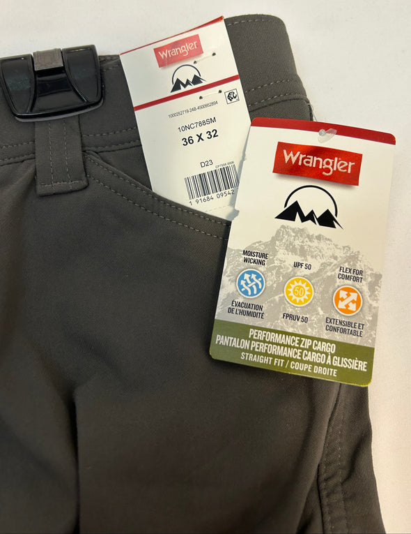 Men's Pants, Grey, 36/32, Zip Clasp Front, Pockets