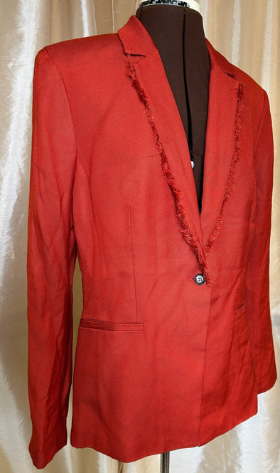 Ladies Blazer, Burnt Umber, Size 14, 100% Rayon, NEW