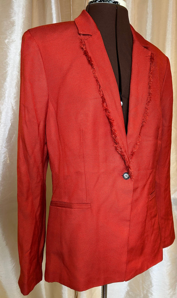 Ladies Blazer, Burnt Umber, Size 14, 100% Rayon, NEW
