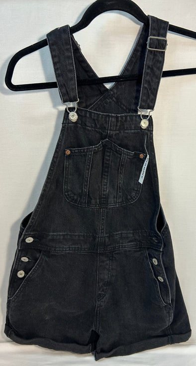 Ladies Shorts Romper, Charcoal, XS, 100% Cotton, NEW