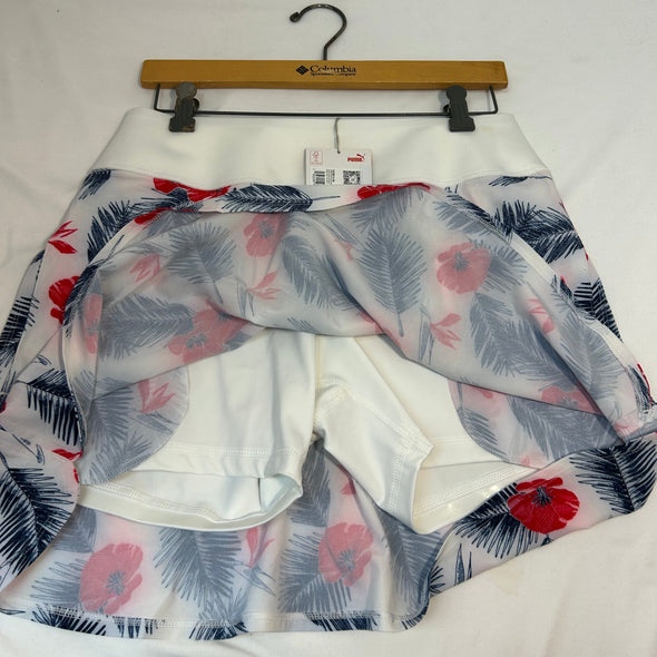 Ladies Golf Skort, Pink & White Floral, Size Medium, $21.99