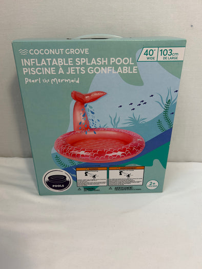 Inflatable Splash Pool, Pink, 40", NEW