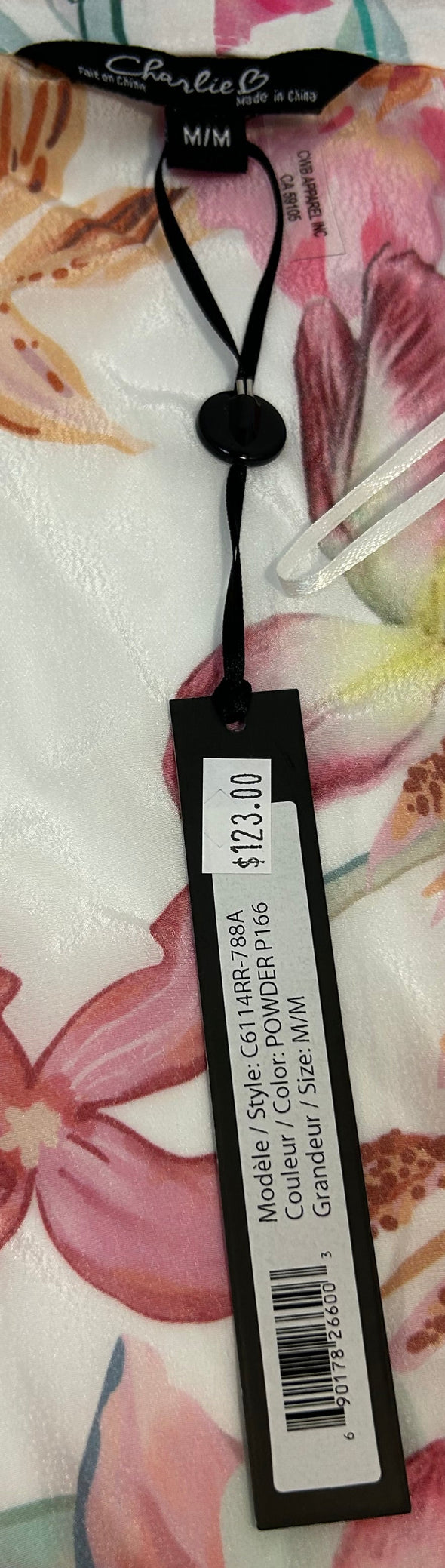 Open Front Lightweight Jacket, Print, Medium, NEW