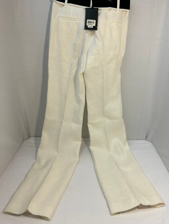 Ladies Lined Belted Trousers, Off White, Size Small, (30) NEW