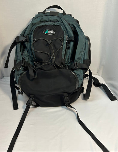 Hiking, Travel Backpack, 22" x 15", Green/Black, High Quality