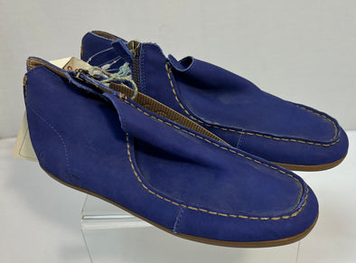 Moccasin Booties, Cobalt Blue, Size 7.5, NEW