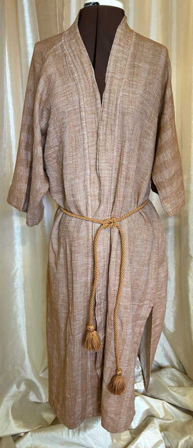 Terra Cotta Turkish Cotton Kimono Robe, One Size