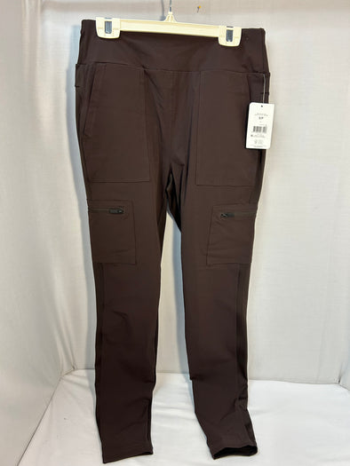 Ladies Athletic Stretch Pants, Brown, Size Small, NEW