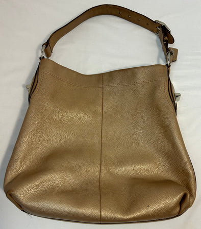 Ladies Shoulder Bag, Taupe, 13" x 13", Mottled Leather