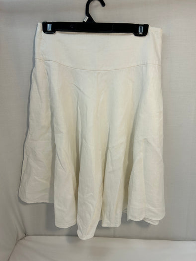 Ladies Lined Skirt, Cream, Size 4, Linen, Designer Brand