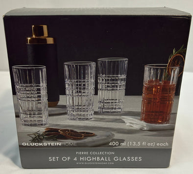 Set of 4 Highball Glasses, 13.5 oz., NEW in Box