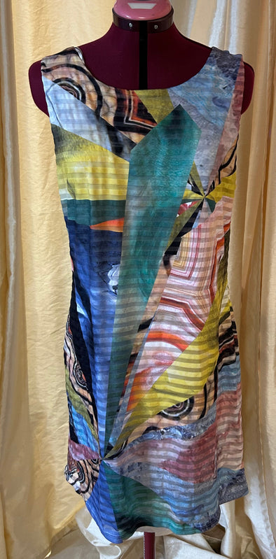 Sleeveless Lined Sun Dress, Multi Colour, XL