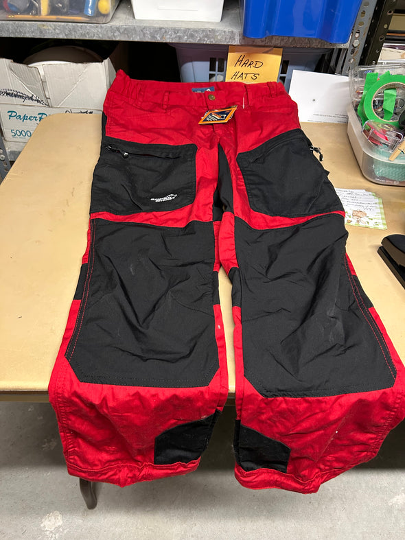 Slim Fit Outdoor Pants, Red/Black, Size 52 Euro, NEW