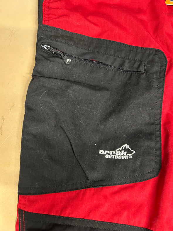 Slim Fit Outdoor Pants, Red/Black, Size 52 Euro, NEW