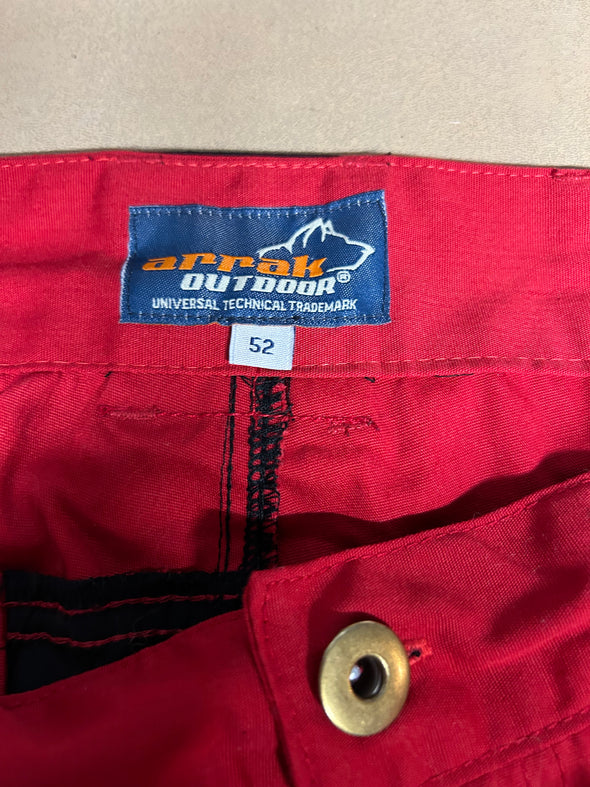 Slim Fit Outdoor Pants, Red/Black, Size 52 Euro, NEW