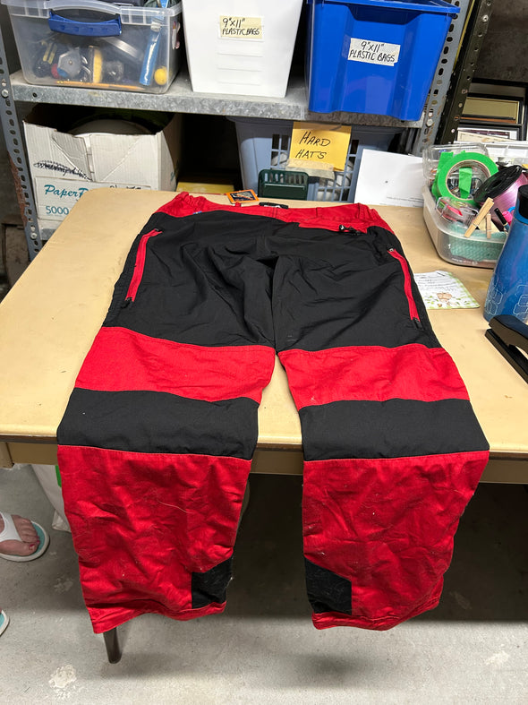Slim Fit Outdoor Pants, Red/Black, Size 52 Euro, NEW