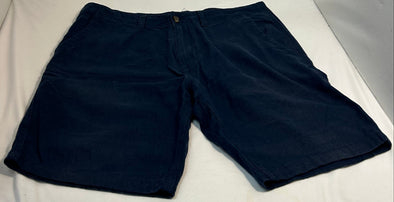 Men's Navy Shorts, 32", Linen/Viscose Blend