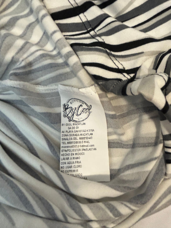 Sleeveless Dress/Coverup, Black/White, Size Medium, New