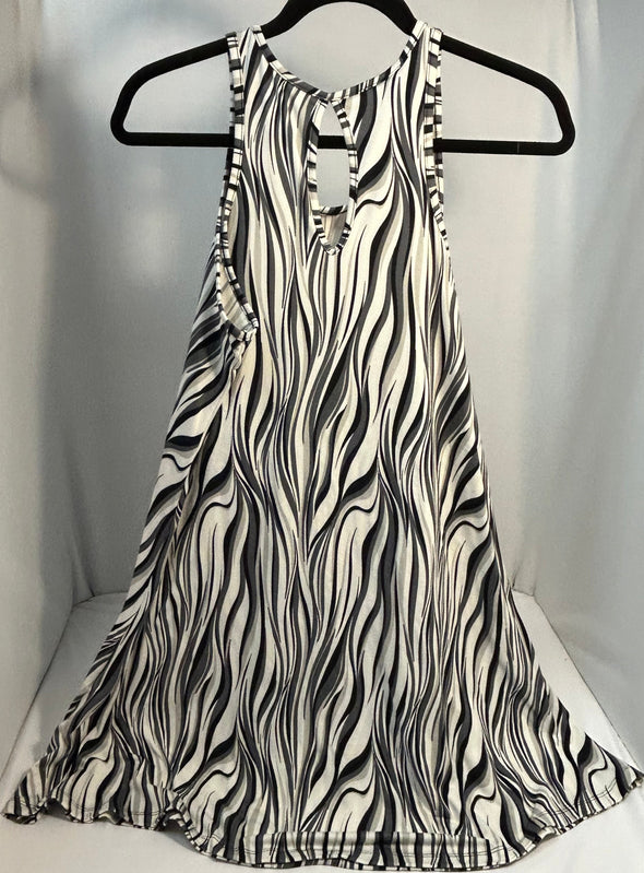 Sleeveless Dress/Coverup, Black/White, Size Medium, New