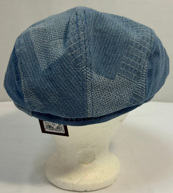 Gentleman’s Cap, Light Blue Plaid, Size XL, NEW