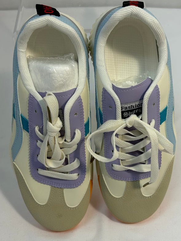 Lace-Up Ladies Orthopedic Sneakers, Multi Colour, Size 40