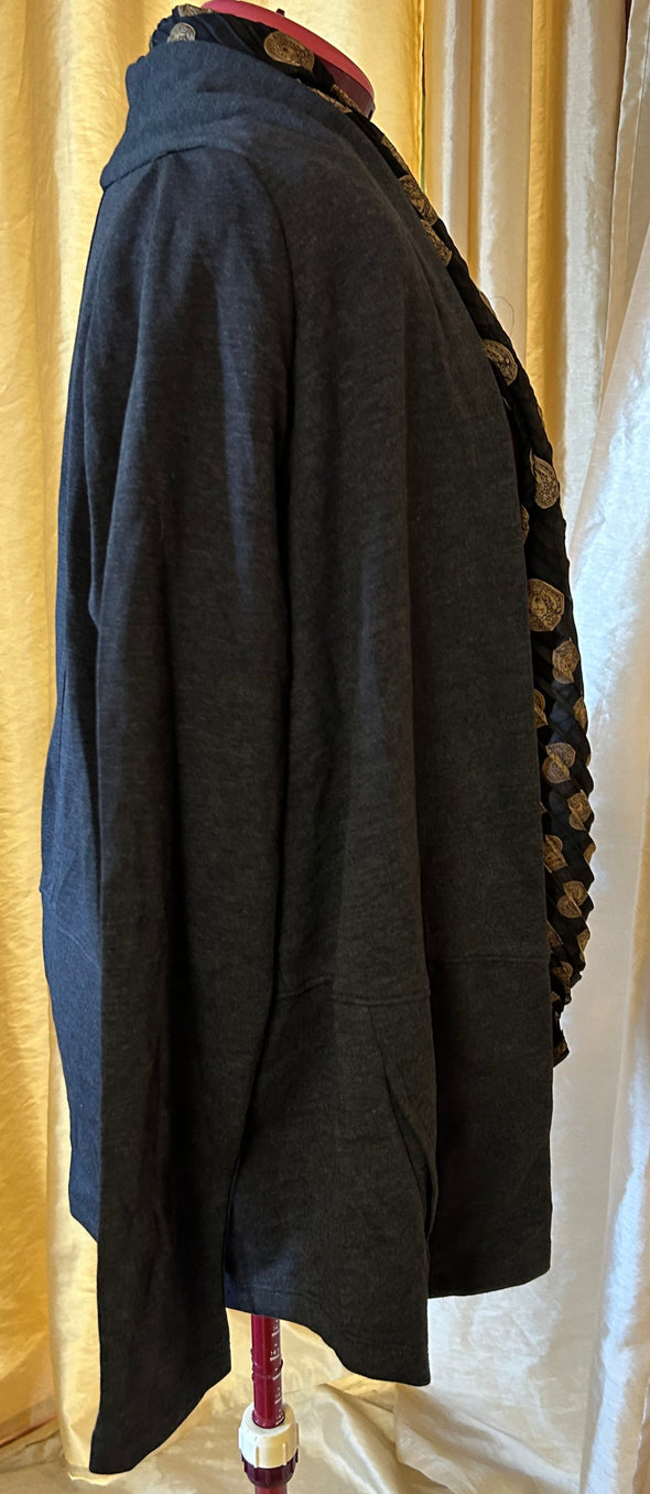 Ladies Cocoon Style Open Front Cardigan