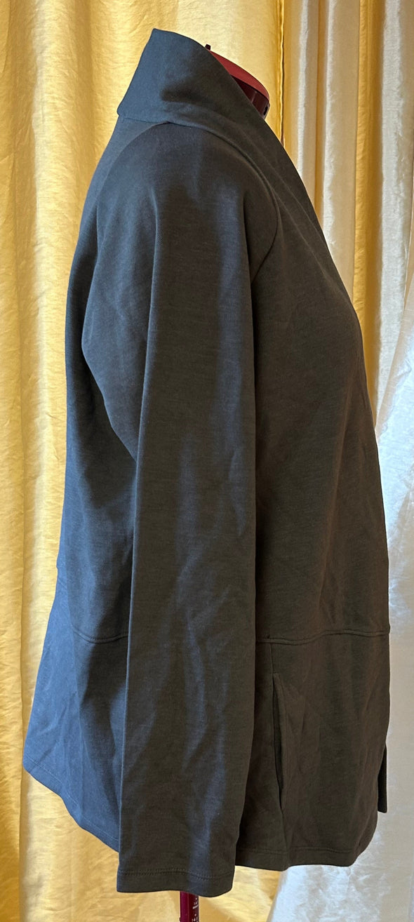 Ladies Cocoon Style Open Front Cardigan, Grey, NEW