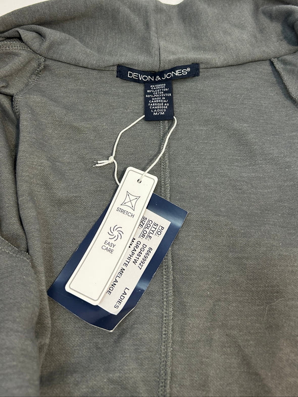 Ladies Cocoon Style Open Front Cardigan, Grey, NEW