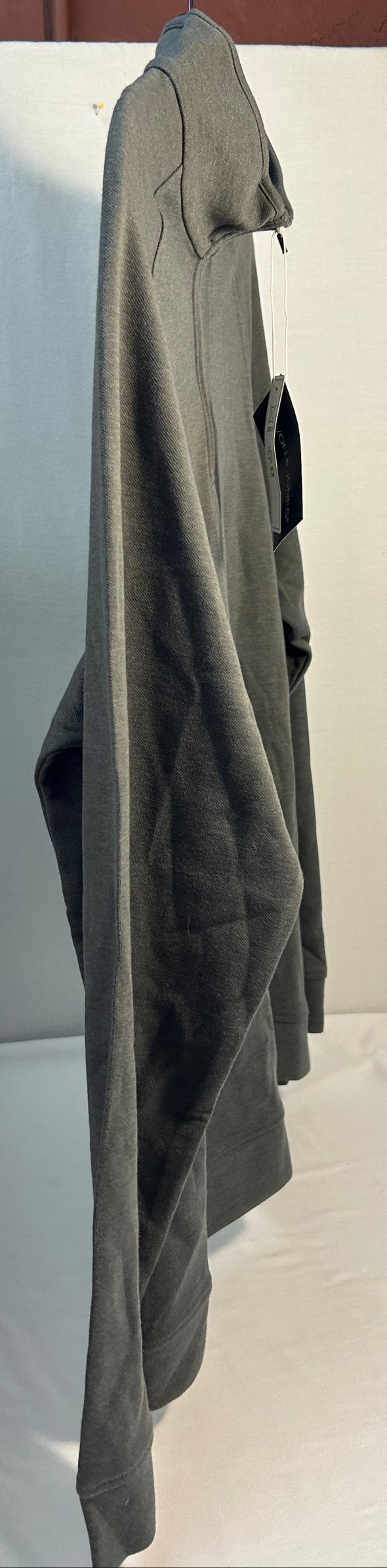 Men's Grey 1/4 Zip Mock Neck Pullover, Size Large, NEW With Tags