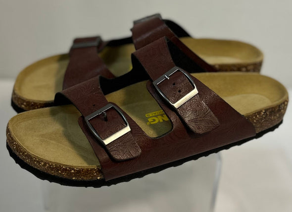 Ladies Burgundy Sandals, Size 41,