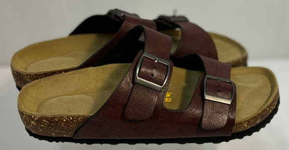 Ladies Burgundy Sandals, Size 41,
