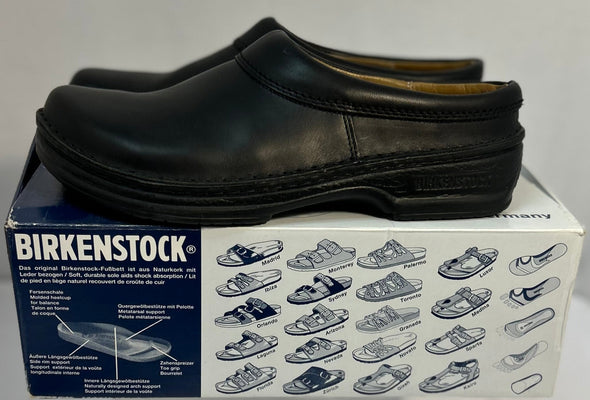 Ladies Black Clogs, Size 41, Leather,