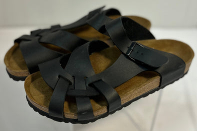 Ladies Strappy Sandals, Black, Size 41