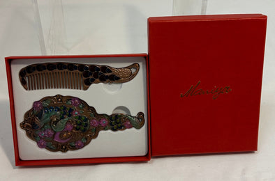 Vintage Comb & Mirror Set, 5" x 2.6", NEW