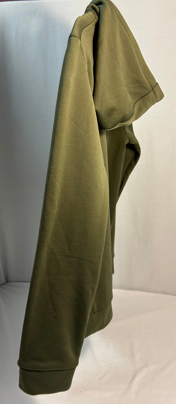 Youth Hoodie, Khaki with Logo, Size Large, Polyester, NEW