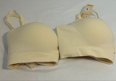 2 Wireless Bras, Cream, Size Large, NEW