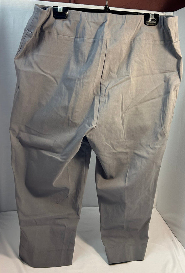 Ladies Capri Pants, Grey, Size Large,