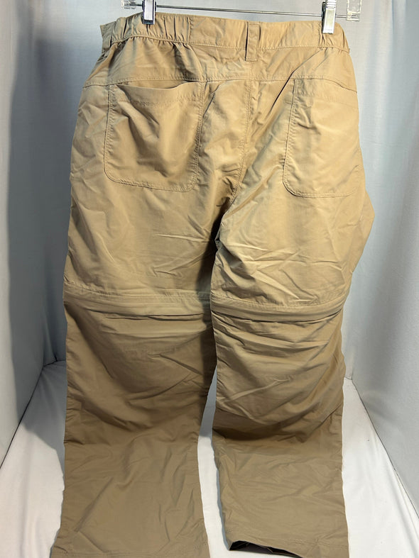 Ladies Convertible Pants, 31" Inside Seam, Khaki, XL