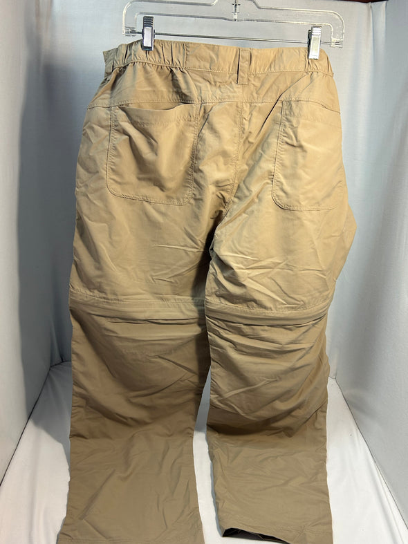 Ladies Convertible Pants, 31" Inside Seam, Khaki, XL