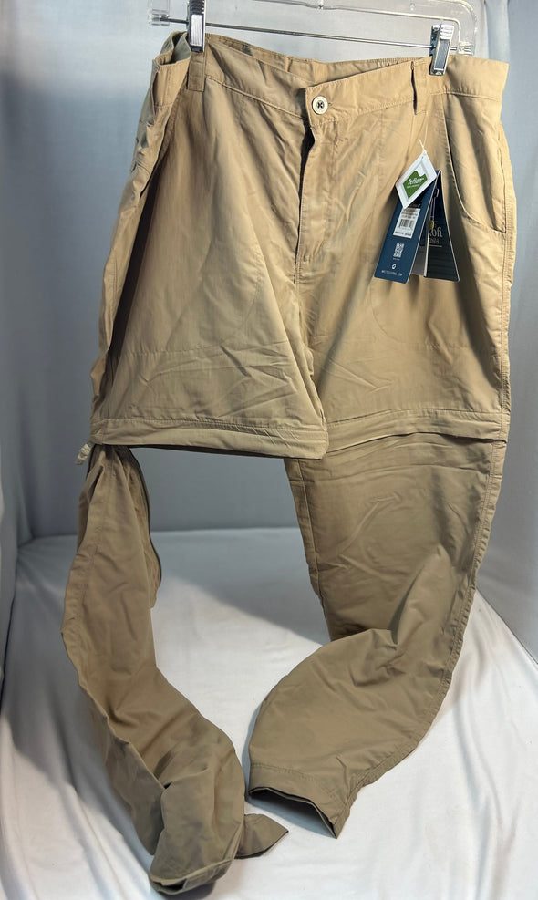 Ladies Convertible Pants, 31" Inside Seam, Khaki, XL