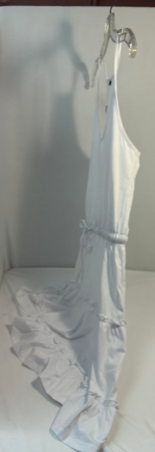 Ladies Spaghetti Strap Sundress, White, Medium