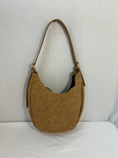 Ladies Hobo Purse, Tan, 8.5" x 12", 22" Drop, Polyester