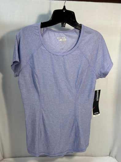 Ladies Active Wear Top, Lilac, Size Small, Poly/Spandex, NEW